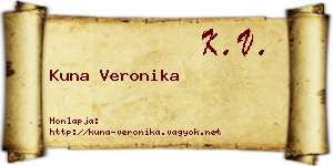 Kuna Veronika névjegykártya